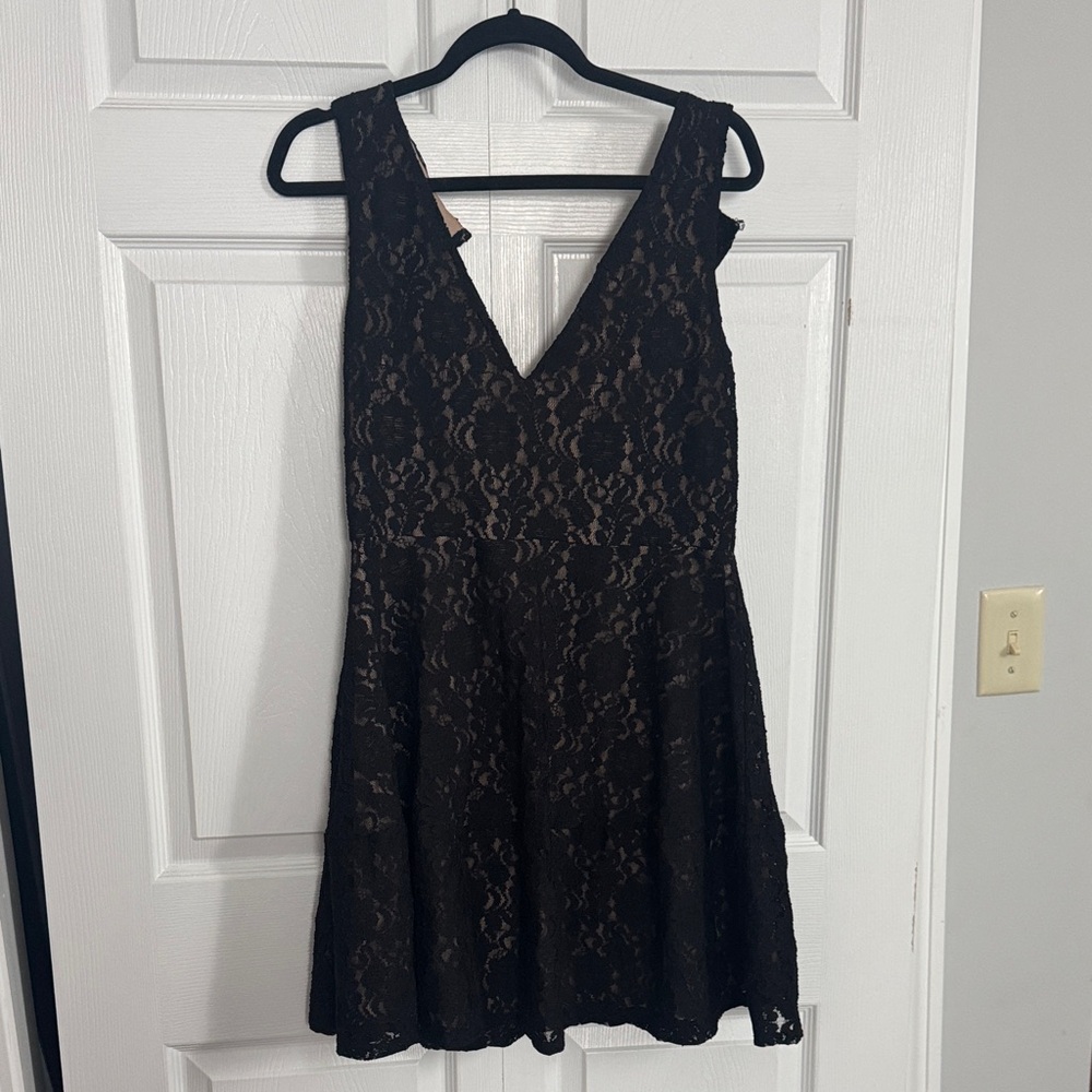 BCBGMaxAzria Black Lace Mini Dress